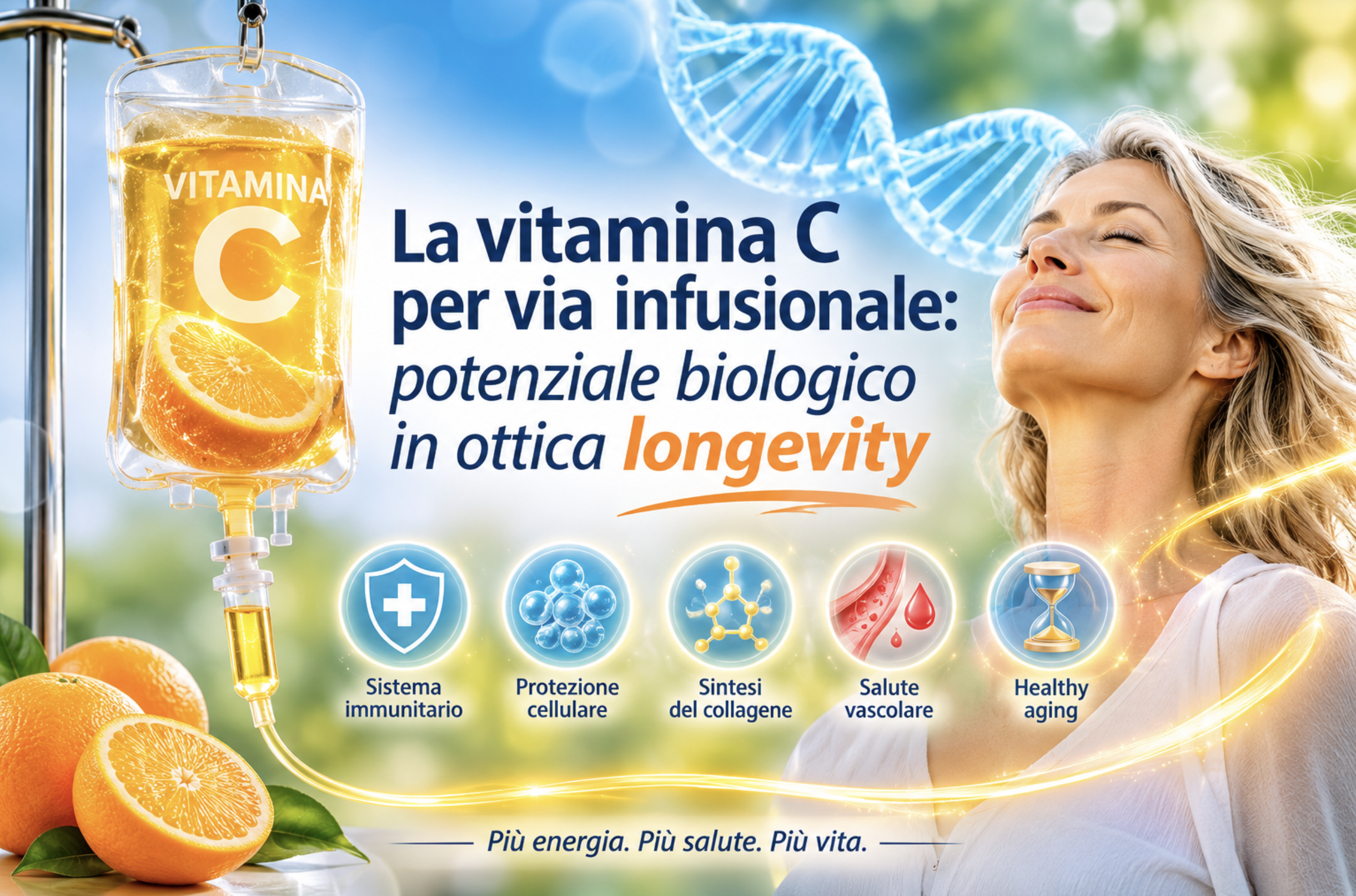 OLTRE L’ANTIOSSIDANTE: VIT C INFUSIONALE NELLA MEDICINA DELLA LONGEVITA’